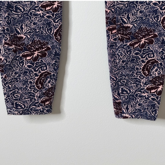 Anthropologie Pilcro Corduroy High Rise Skinny Jeans Floral Fall Print Purple - Picture 5 of 12
